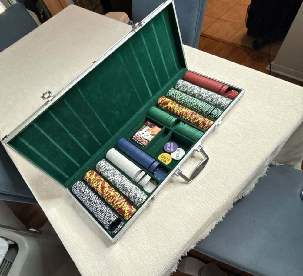 300-Piece Poker Chip Set with Aluminum Case and Playing Cards